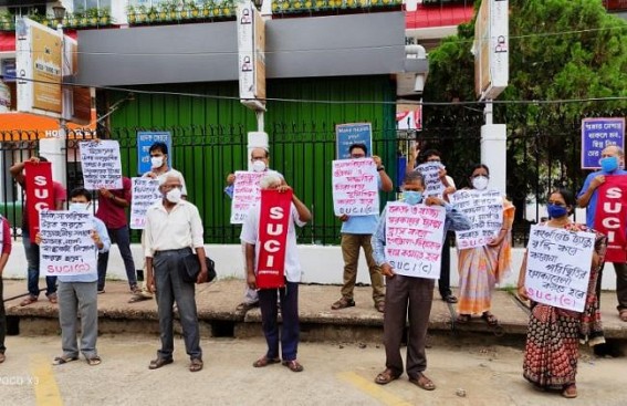 SUCI(C) organised protest program with various demands in Agartala SUCI(C) organised protest program with various demands in Agartala